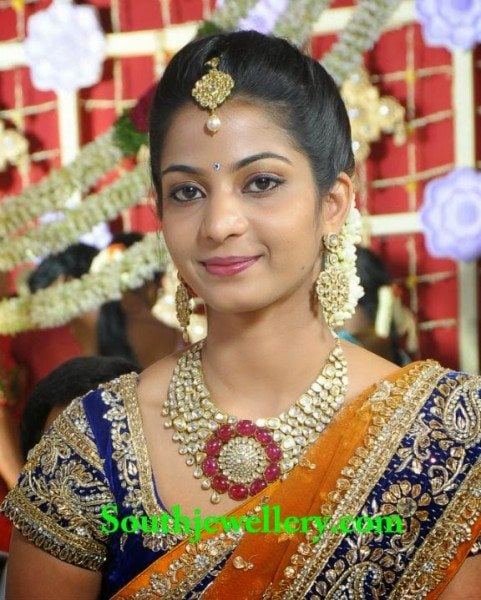 Bride in Kundan Jadau Jewellery - Indian Jewellery Designs