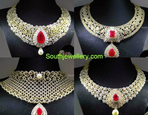 Malabar Gold Dazzling Diamond Necklace Collection - Indian Jewellery ...