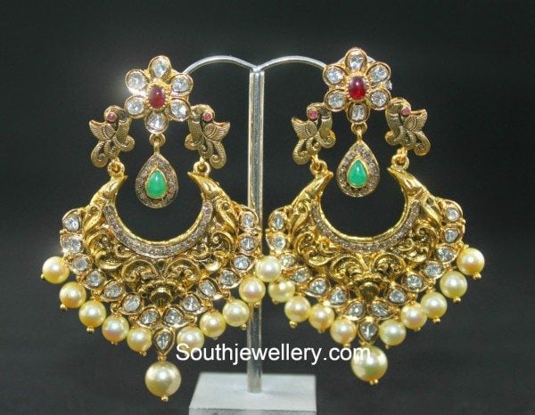 Antique Gold Nakshi Jhumkas - Indian Jewellery Designs