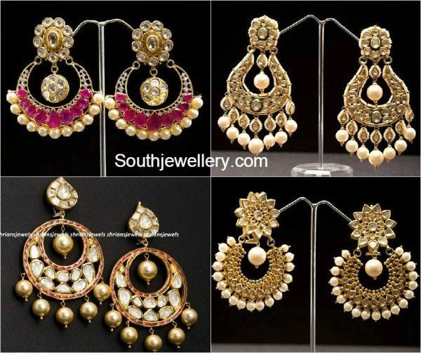 Uncut Diamond Chandbalis - Indian Jewellery Designs