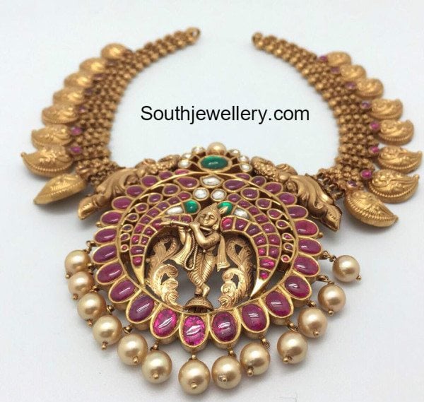 mango_necklace_krishna_pendant