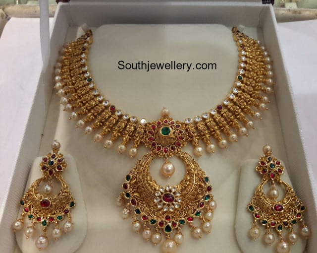 Antique Kundan Necklace - Indian Jewellery Designs