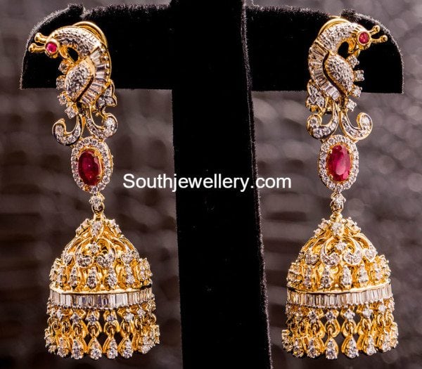 peacock_diamond_jhumkas