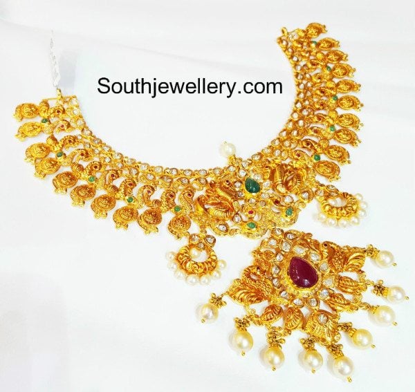 peacock_lakshmi_kasu_necklace