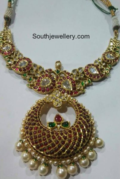 mango_peacock_kundan_necklace