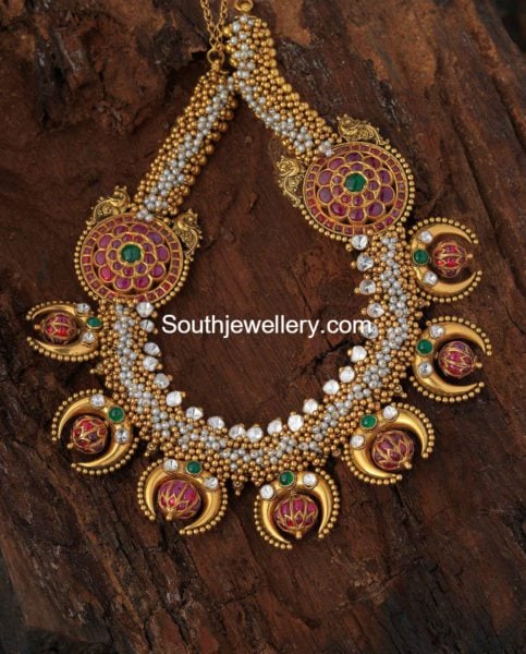 antique_gold_ruby_pearls_necklace