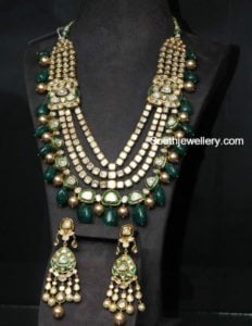 Polki Diamond Haram - Indian Jewellery Designs