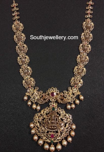 Antique Nakshi Lakshmi Long Haram - Indian Jewellery Designs