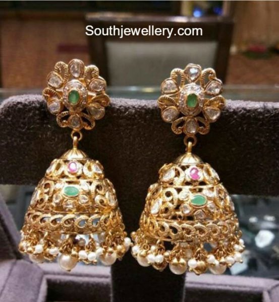 uncut-diamond-jhumkas