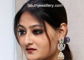 diamond choker jhumkas