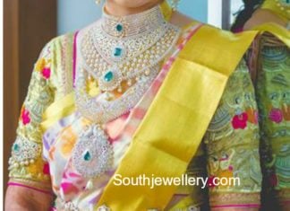 south indian bride diamond jewellery