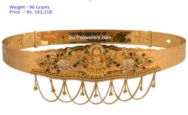 plain gold vaddanam models