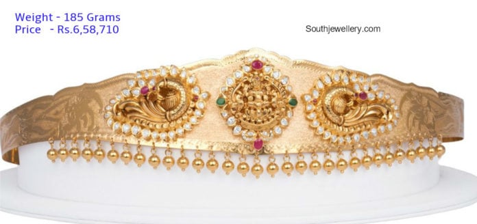 Latest Gold Vaddanam Designs With Weight and Price