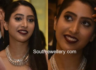 shriya bhupal diamond necklace wedding bash