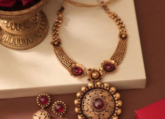 antique gold necklace manubhai jewellers