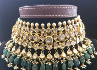 uncut diamond choker