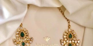 polki diamond and emerald necklace