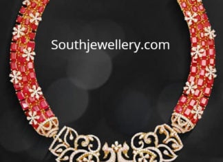 diamond ruby necklace mangatrai