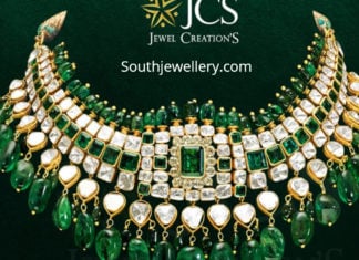 emerald polki choker