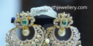 diamond chandbali jhumkas