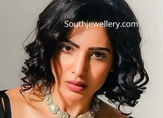 samantha akkineni polki diamond necklace