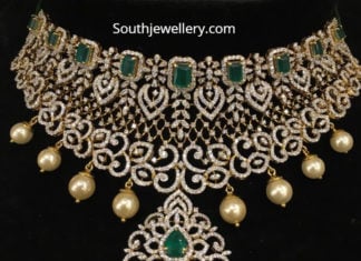 diamond emerald choker