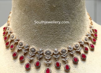 diamond ruby pearl necklace