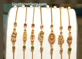 thali chain designs with side pendants