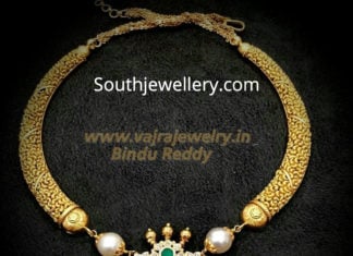 kanthi necklace with diamond pendant