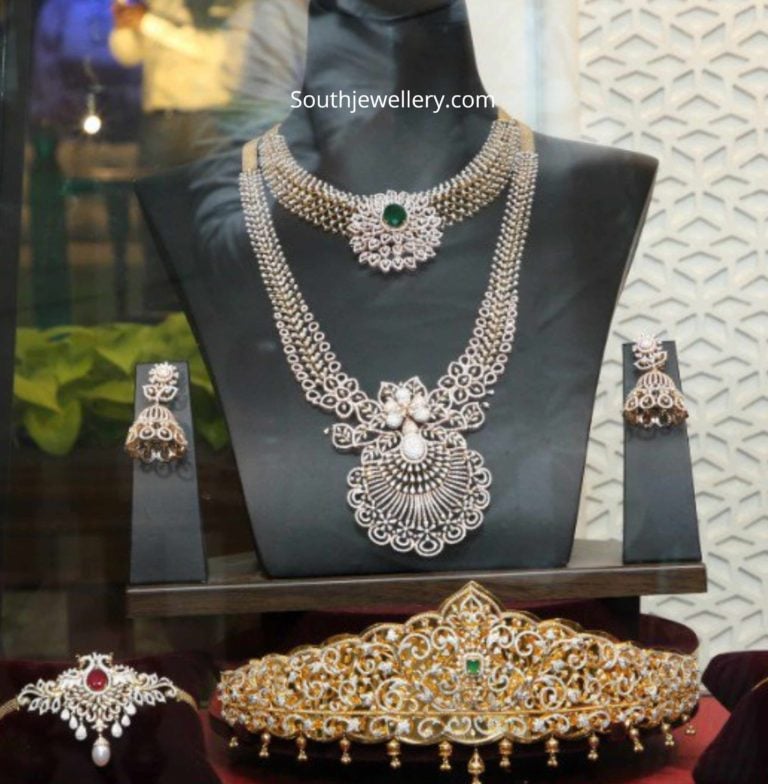 Bridal diamond jewellery set by Tanishq - Indian Jewellery Designs