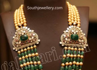 multi strand emerald beads haram by mangatrai