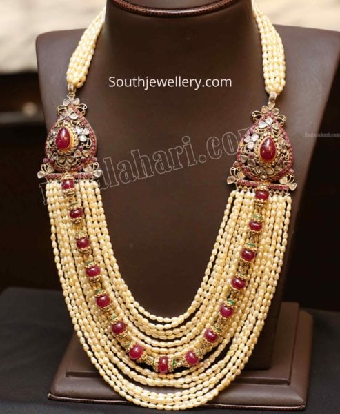 multi strand pearl haram