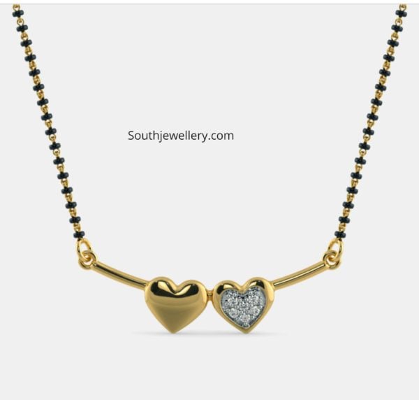 nallapusalu necklace with heart pendant