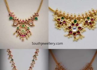 light weight kundan necklace 22k gold (5)