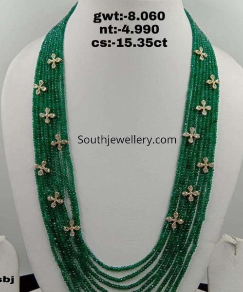 light weight emerald beads necklace (1)