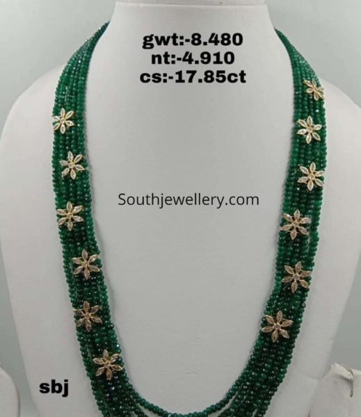 light weight emerald beads necklace (1)