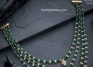 simple diamond emerald step necklace