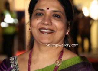 jeevitha rajasekhar in ruby beads mala