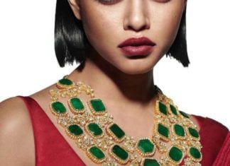 emerald polki necklace sabyasachi jewelry