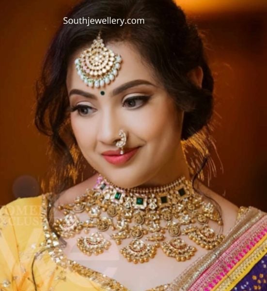 meena in uncut diamond choker