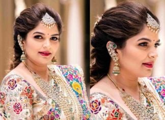 Viranica Manchu in a satlada necklace set viranica manchu satlada haar