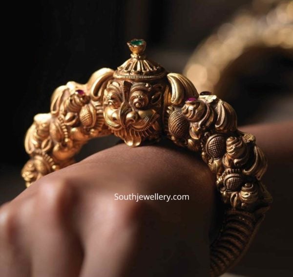 antique gold kada designs 2020