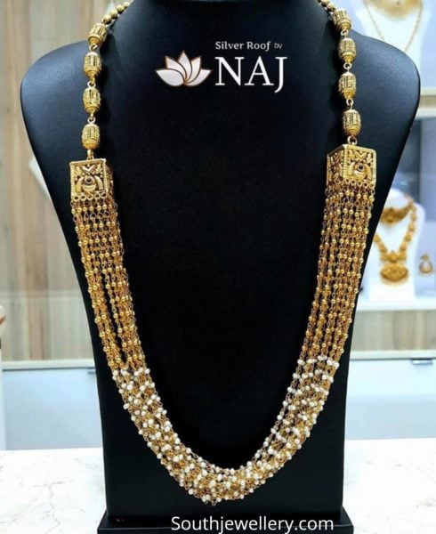 gold plated silver chandraharam