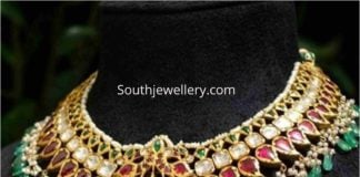 uncut diamond and ruby necklace