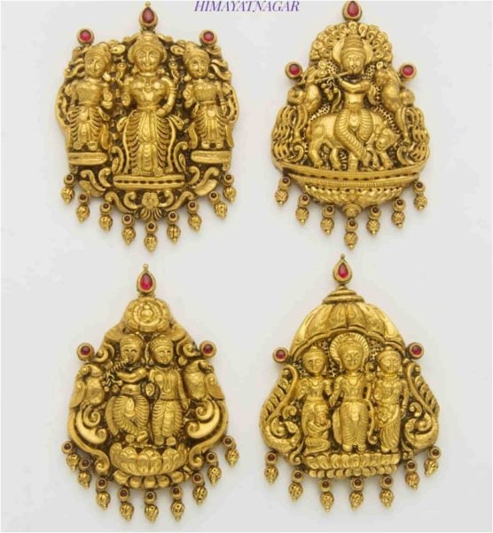 antique gold pendants