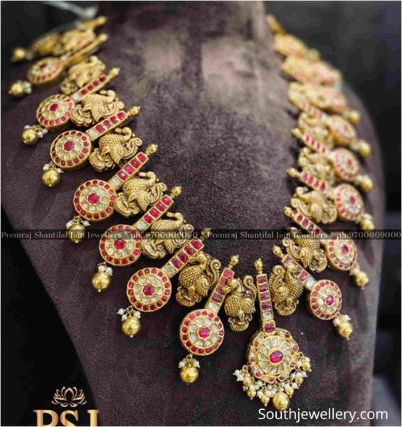 peacock kundan bottu mala (1)