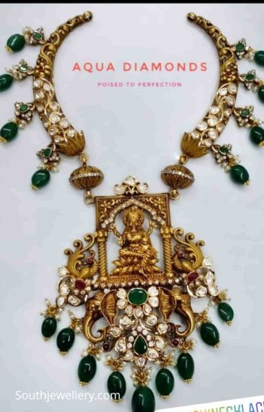 kante necklace with lakshmi pendant