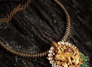 kante necklace with lakshmi pendant (1)