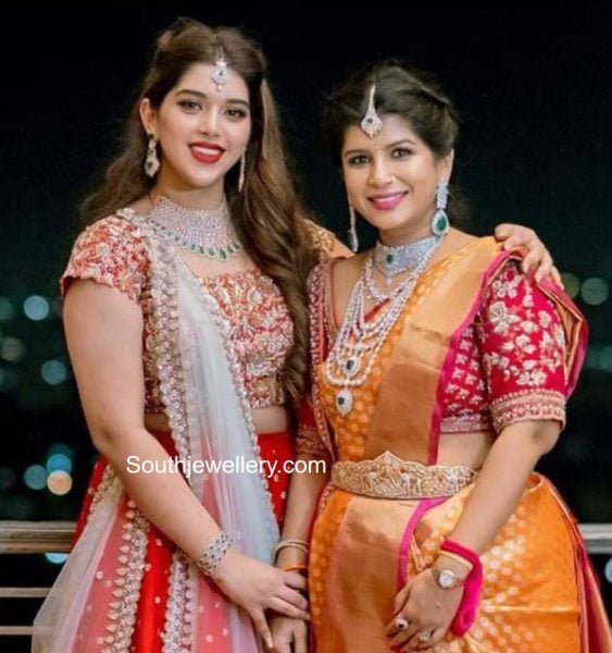 producer nikitha reddy and her daughter aadya jewellery