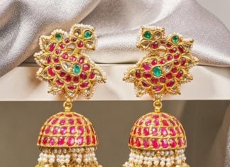 kundan peacock jhumkas (1)